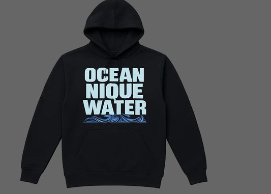 “Bold Branding: Turquoise & White  Hoodie