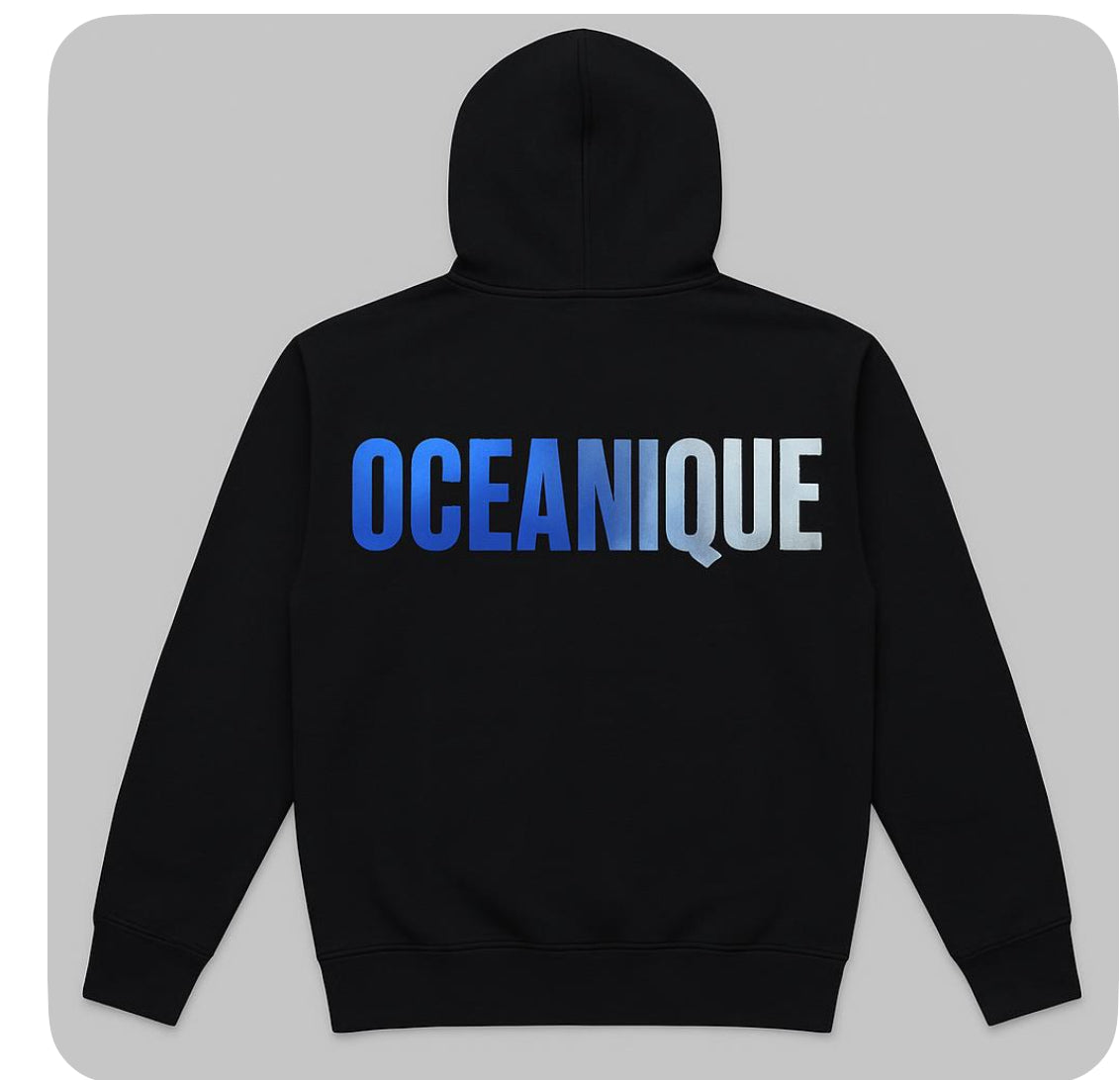 “Bold Branding: Turquoise & White  Hoodie